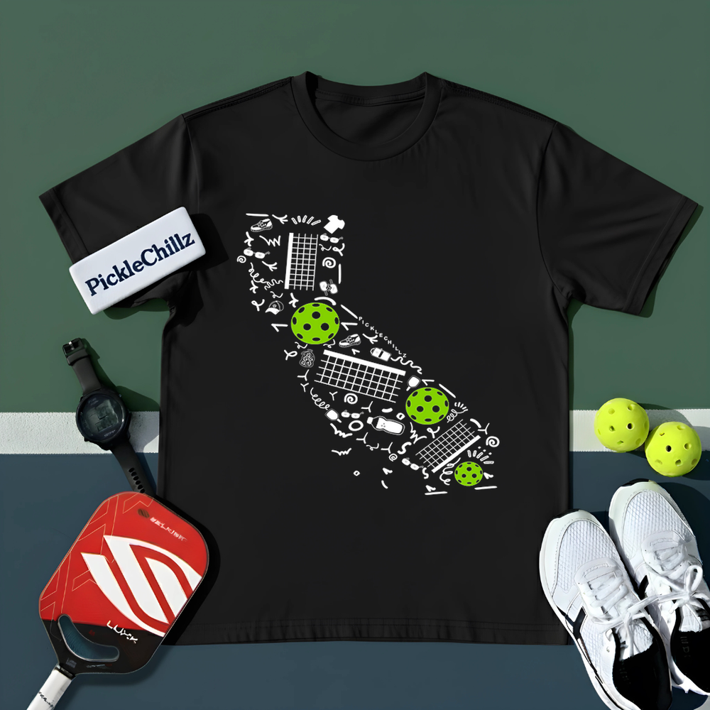 California Pickleball Map Unisex T-Shirt - Picklechillz