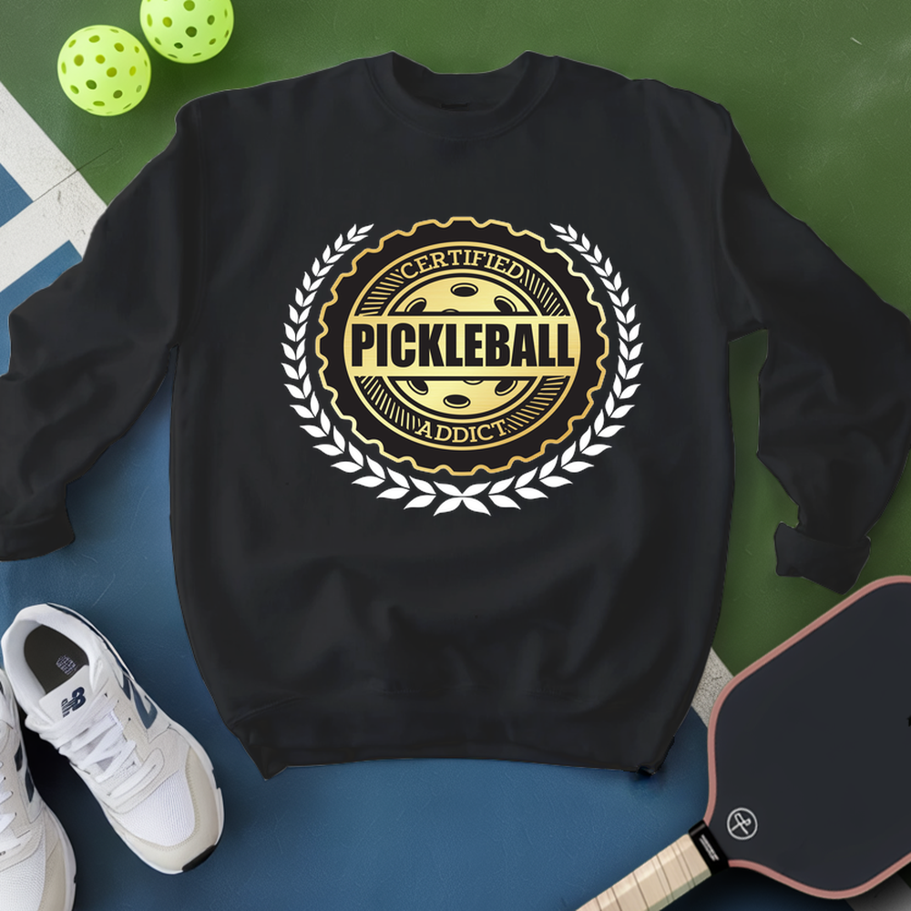 Certified Addict Pickleball Classic V1 Sweatshirt - Picklechillz