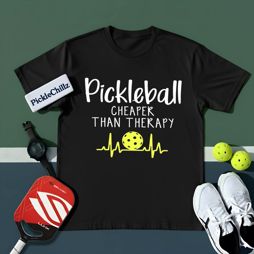 Pickleball Cheaper Than Therapy Unisex T-Shirt - Picklechillz