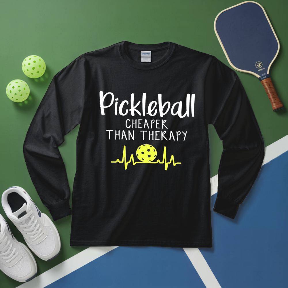 Pickleball Cheaper Than Therapy Long Sleeve - Picklechillz