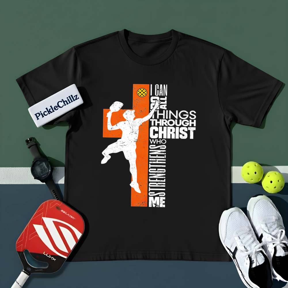 Christian Pickleball Religious Bible Verse T-Shirt - Picklechillz