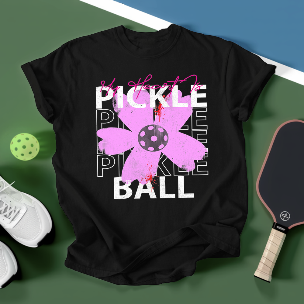 My Heart Is Pickle Pickle Pickle Ball Unisex T-Shirt - Picklechillz