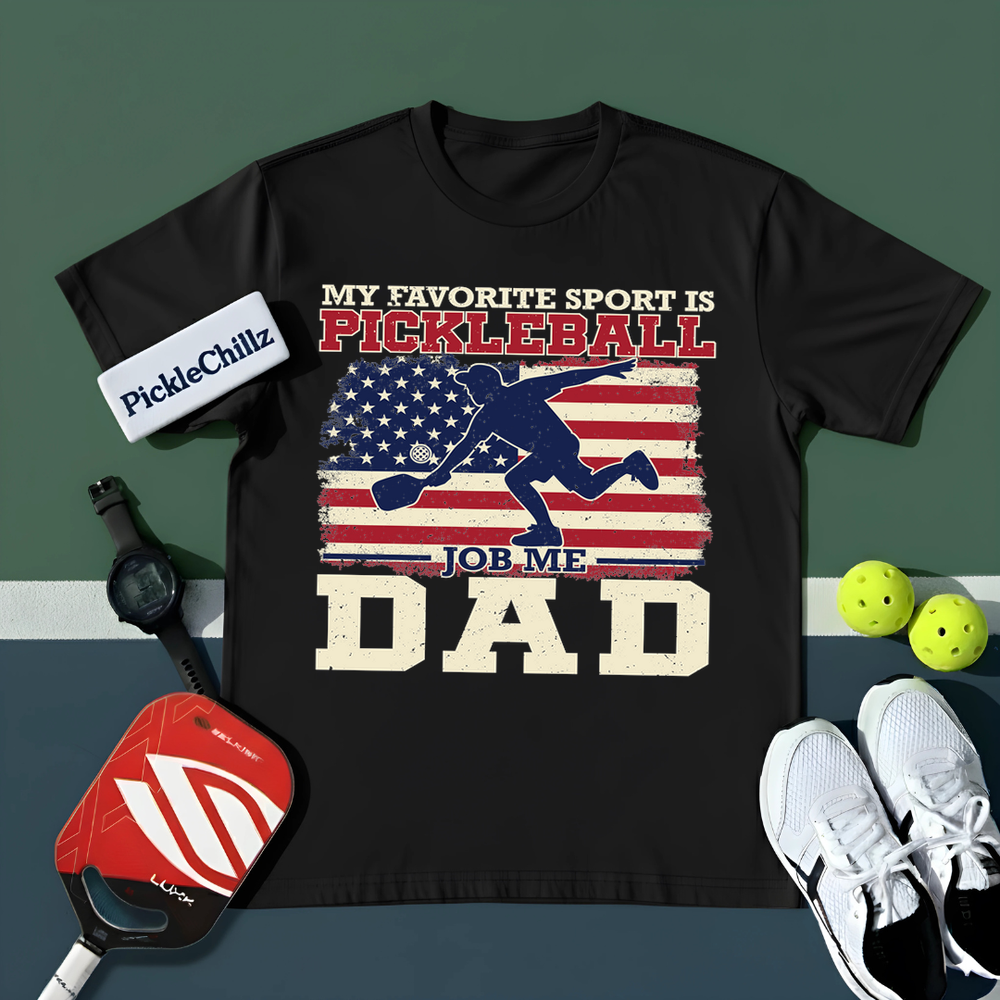 My favorite sport is Pickleball, job me Dad Unisex T-Shirt - Picklechillz