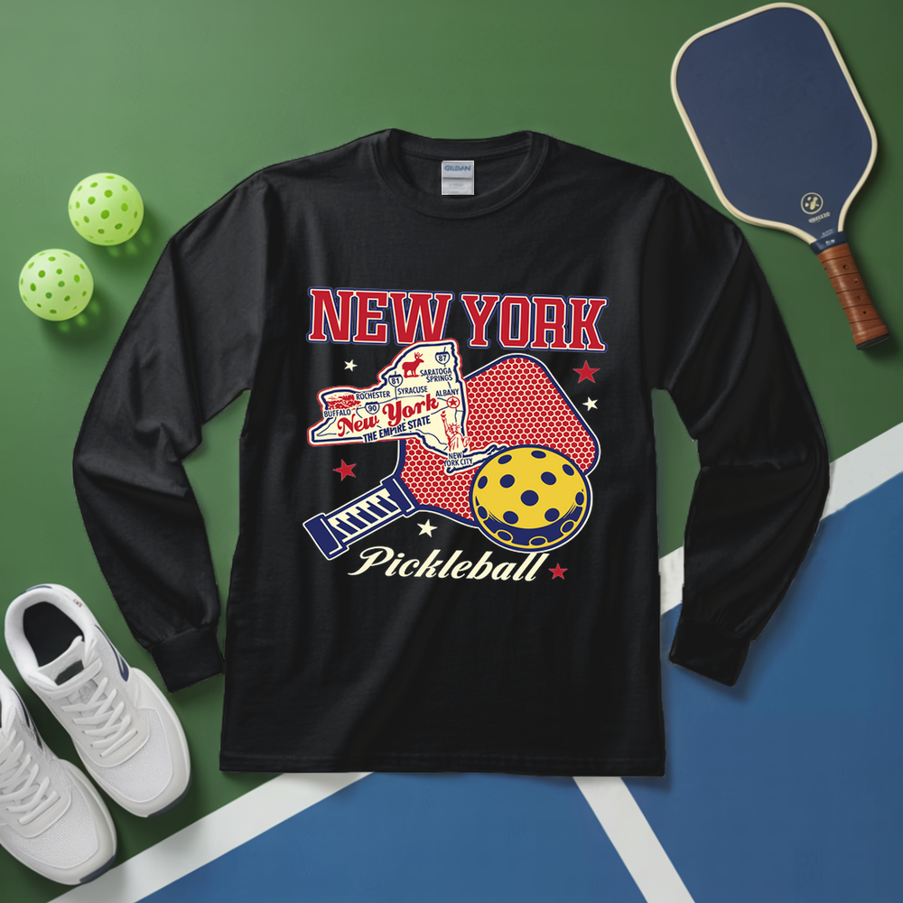New York Pickleball Players And Sports Fans Long Sleeve - Picklechillz