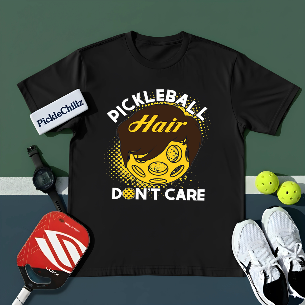 Pickleball Hair, Don’t Care v2 Unisex T-Shirt - Picklechillz