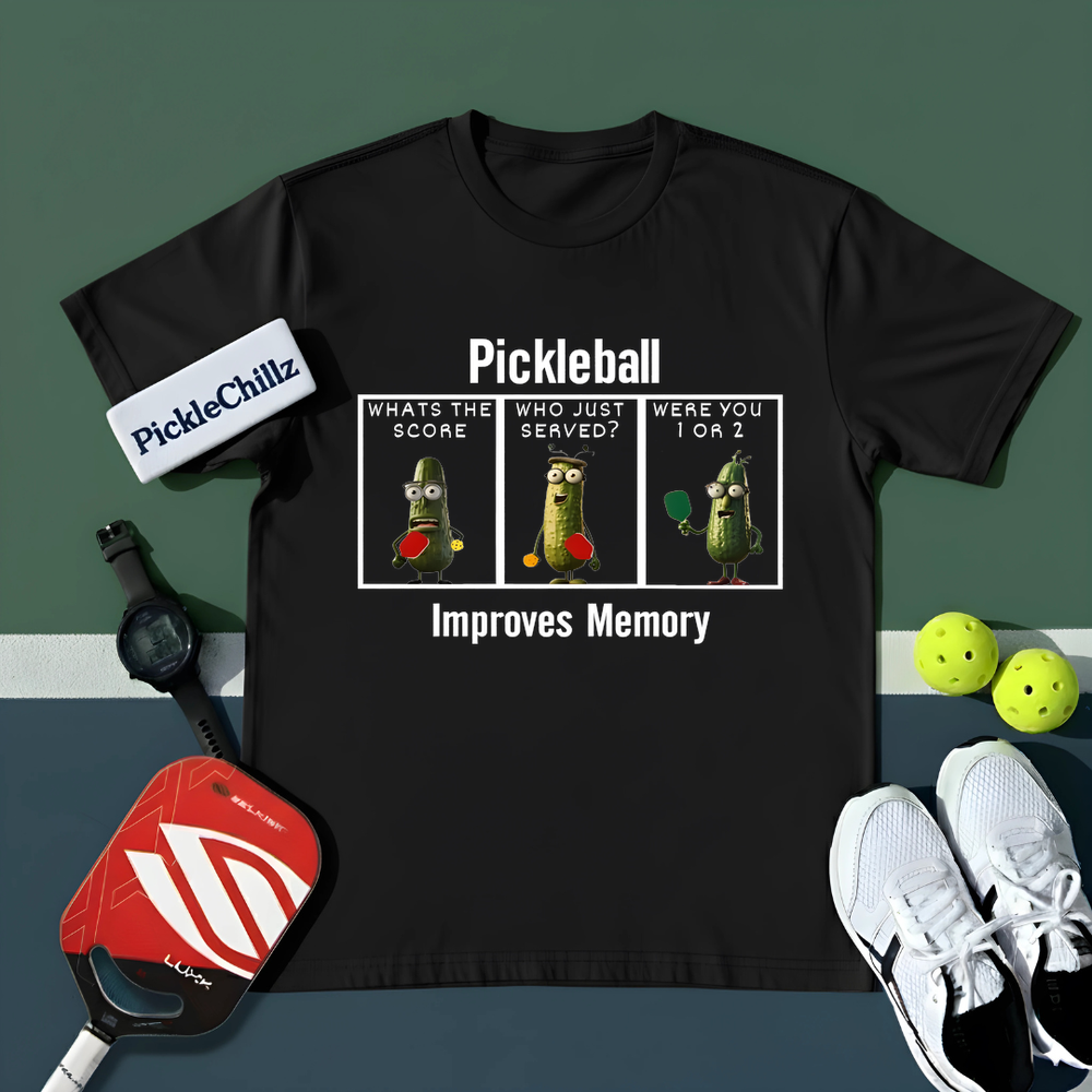 Pickleball Improves Memory, Funny Pickles Unisex T-Shirt - Picklechillz