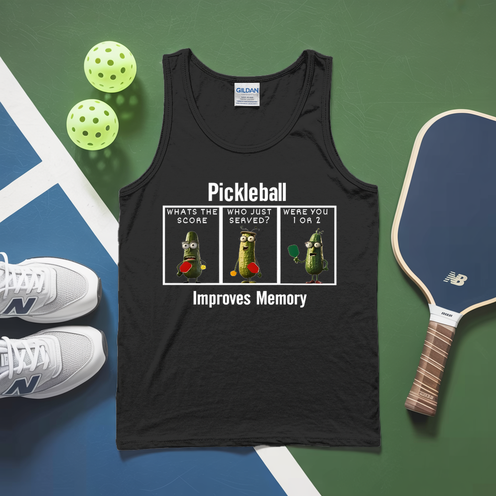 Pickleball Improves Memory, Funny Pickles Tank Top - Picklechillz