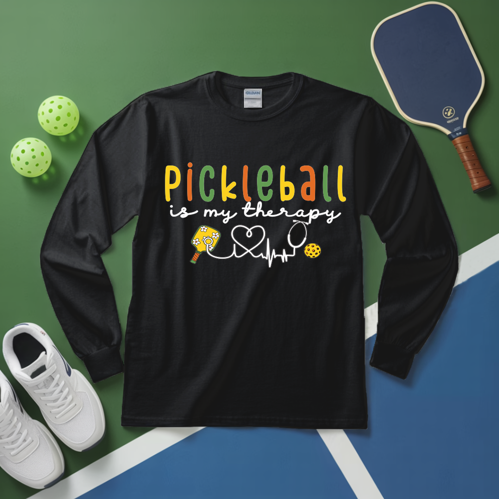 Pickleball Is My Therapy Cute Long Sleeve - Picklechillz