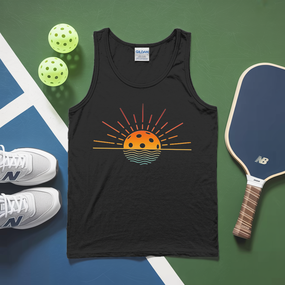 Pickleball Retro Sunset Tank Top - Picklechillz