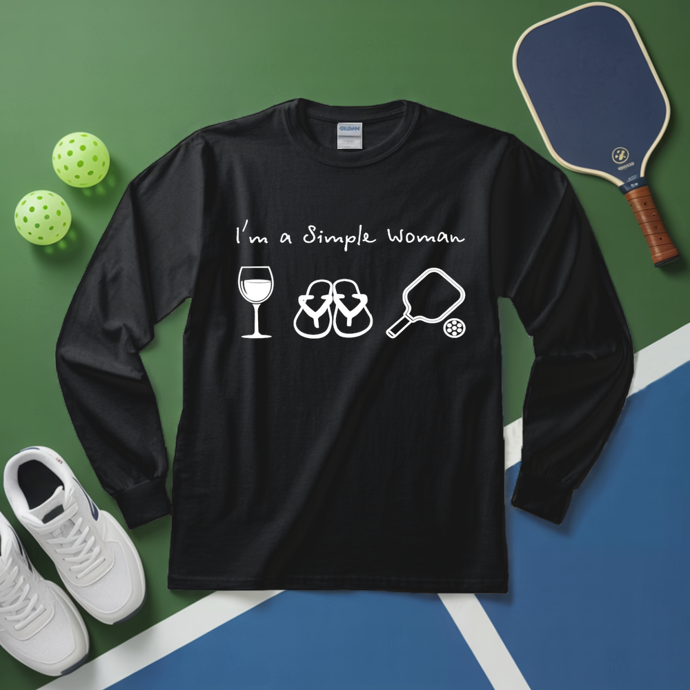 Pickleball Simple Woman Long Sleeve - Picklechillz