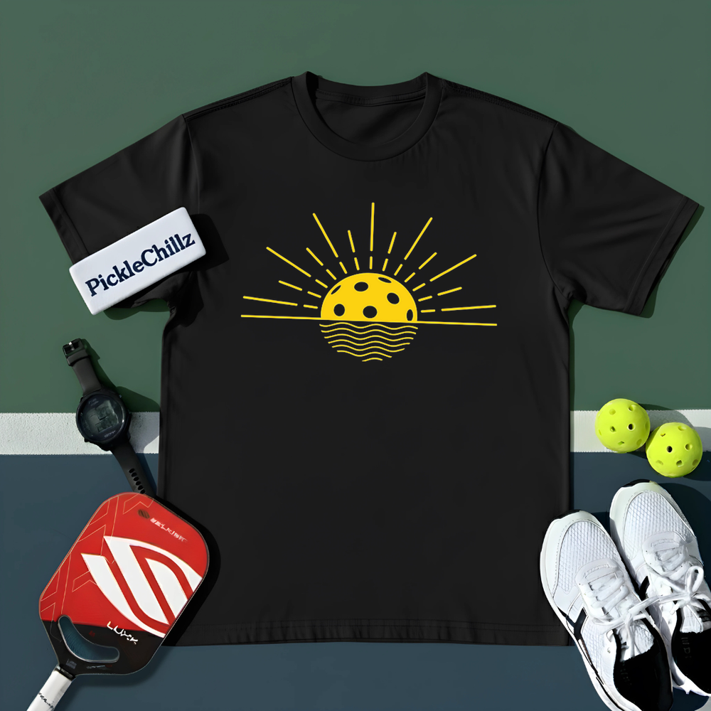 Pickleball Sunset For Player Unisex T-Shirt - Picklechillz