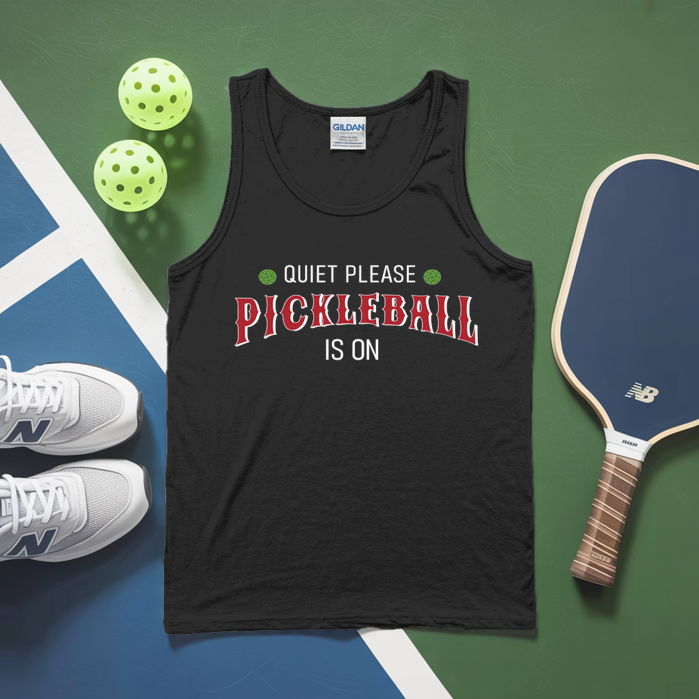 Quiet Please Pickleball Is On Tank Top - Picklechillz