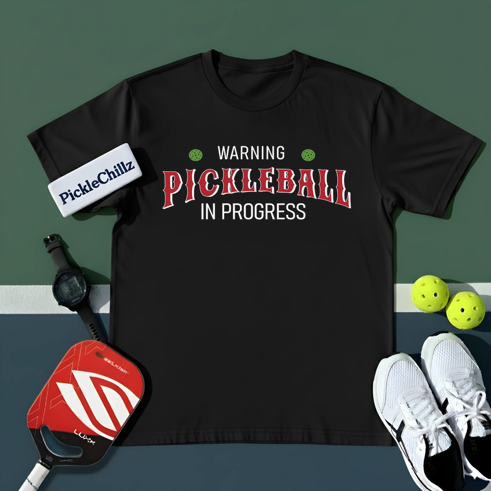 Warning: Pickleball In Progress Unisex T-Shirt - Picklechillz