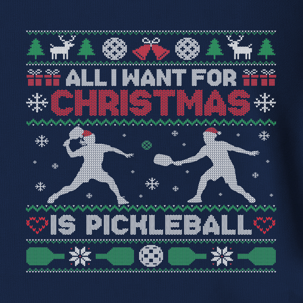 New All I Want For Christmas Is pickleball Unisex T-Shirt - Picklechillz