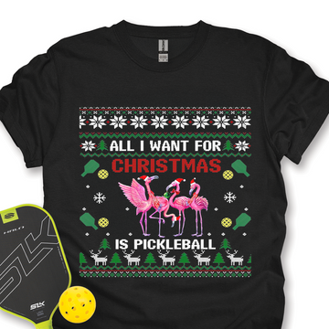 All I Want For Christmas Is Pickleball Gift Unisex T-Shirt - Picklechillz
