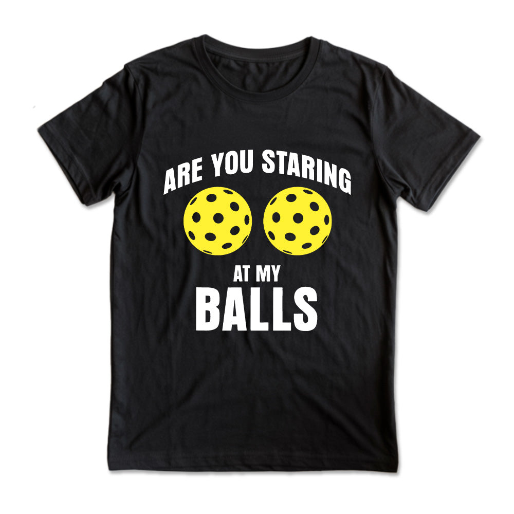 Comfort Colors® Are You Staring At My Balls Pickleball Shirt - Picklechillz Funny Pickleball T-Shirt
