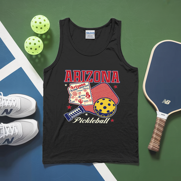Arizona Pickleball State Map Paddle Tank Top - Picklechillz