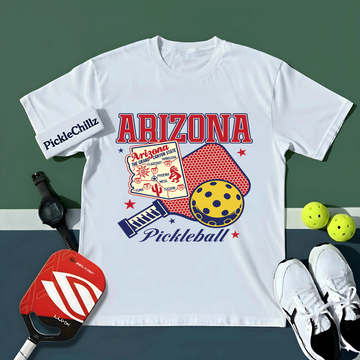 Arizona Pickleball State Map Paddle Unisex T-Shirt - Picklechillz