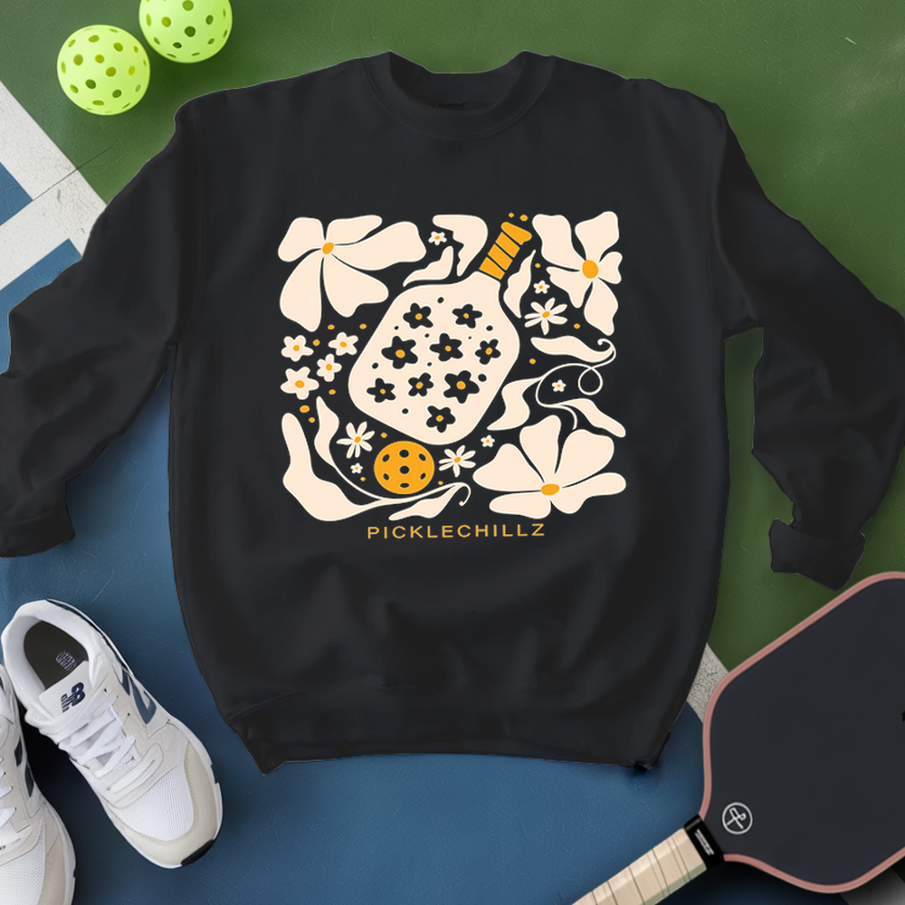 Boho Flower Pickleball v2 Sweatshirt - Picklechillz