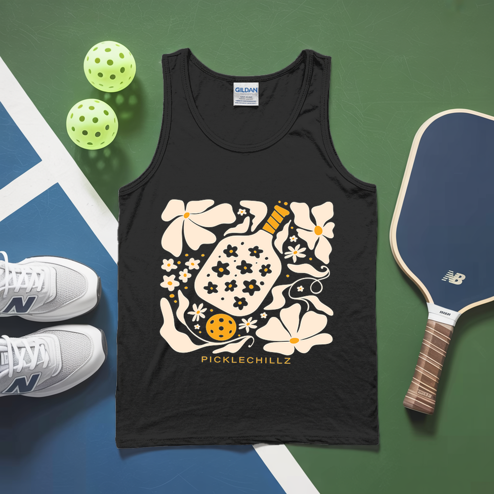 Boho Flower Pickleball v2 Tank Top - Picklechillz