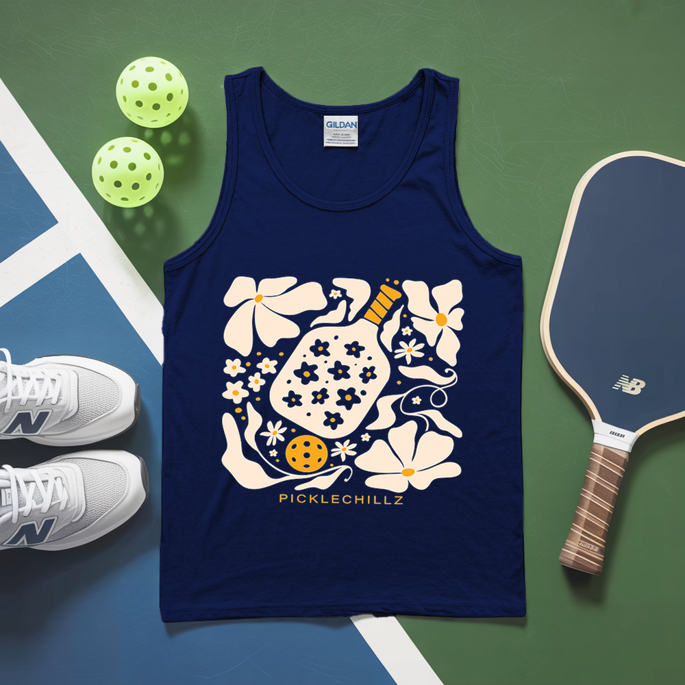 Boho Flower Pickleball v2 Tank Top - Picklechillz
