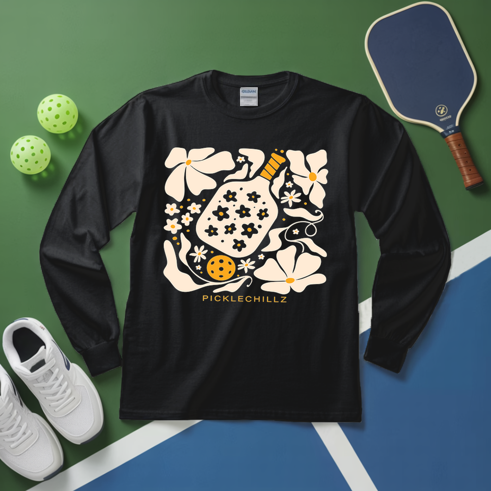 Boho Flower Pickleball v2 Long Sleeve - Picklechillz