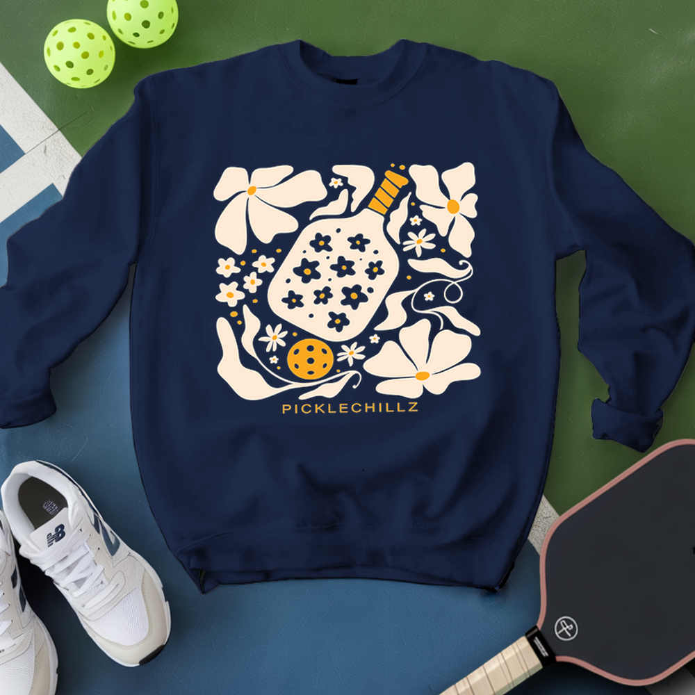 Boho Flower Pickleball v2 Sweatshirt - Picklechillz