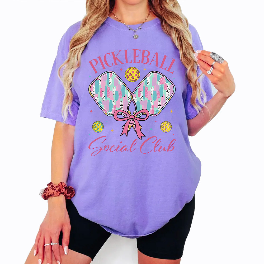 Comfort Colors® Pickleball Social Club T-Shirt - Picklechillz Fun Club Shirt Gift for Players
