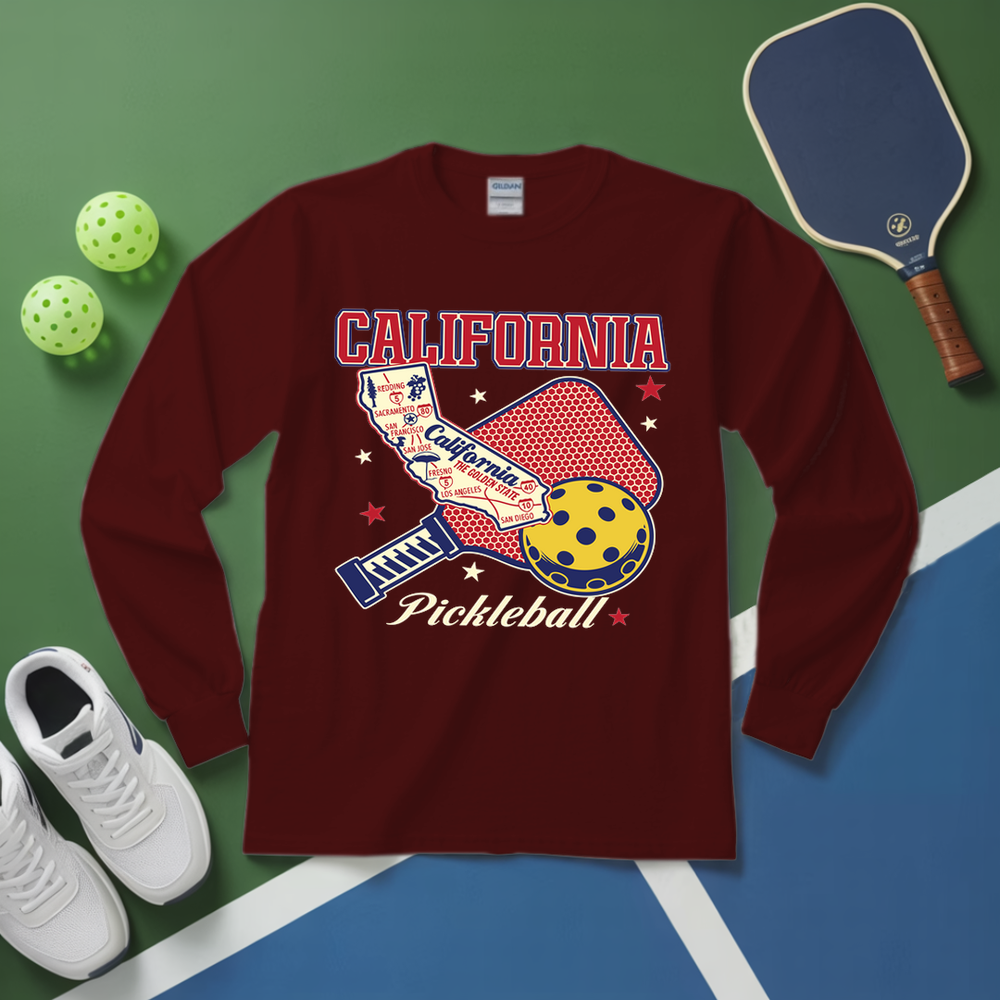California Pickleball Players And Fans Long Sleeve - Picklechillz