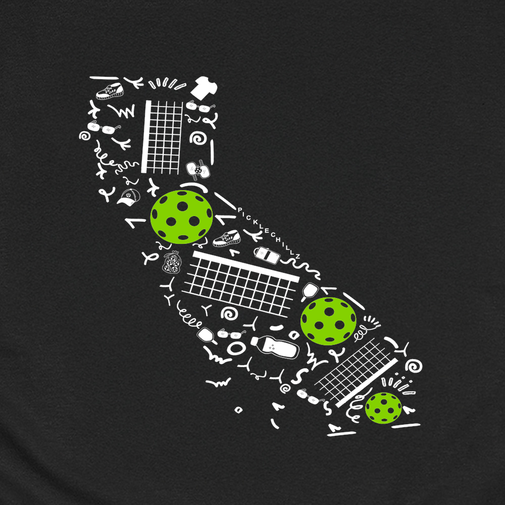 California Pickleball Map Unisex T-Shirt - Picklechillz