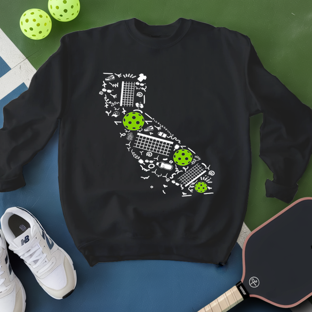 California Pickleball Map Sweatshirt - Picklechillz