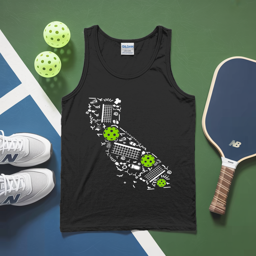 California Pickleball Map Tank Top - Picklechillz