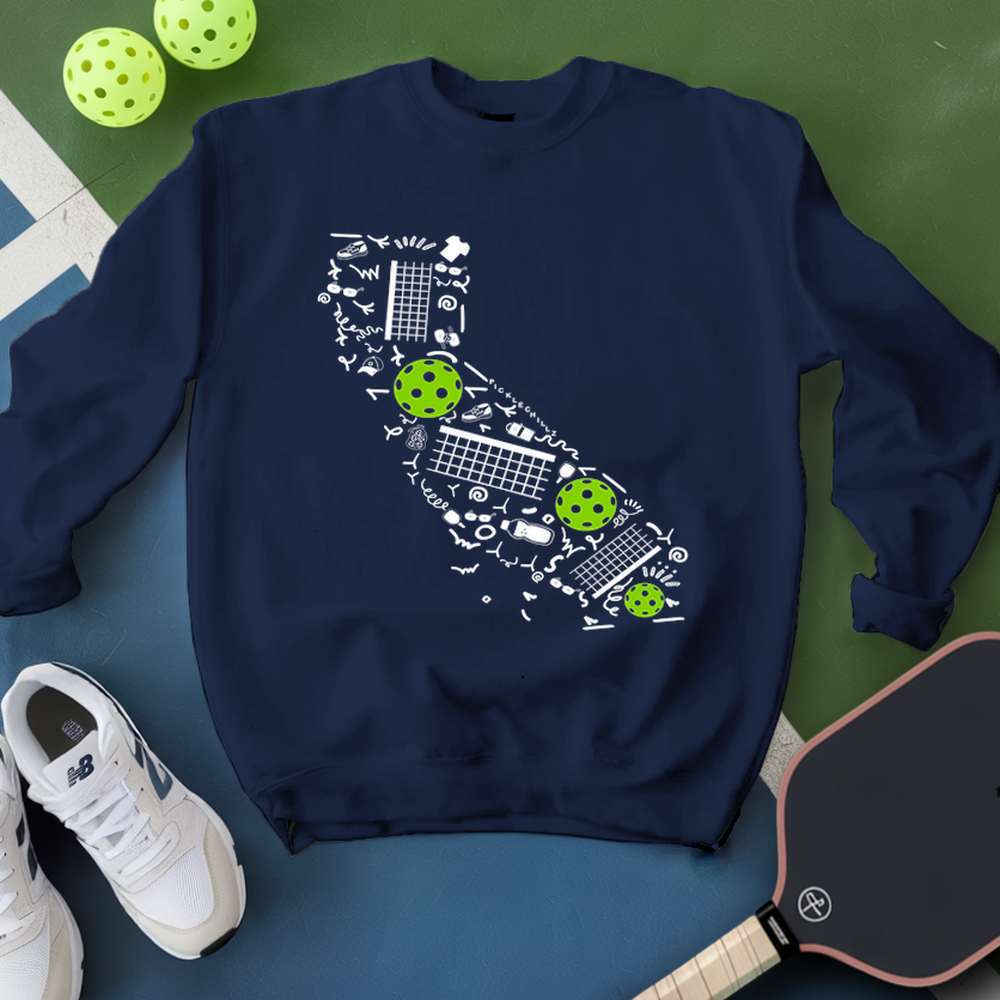 California Pickleball Map Sweatshirt - Picklechillz
