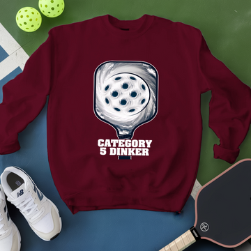 Category 5 Dinker Pickleball Funny Sweatshirt - Picklechillz