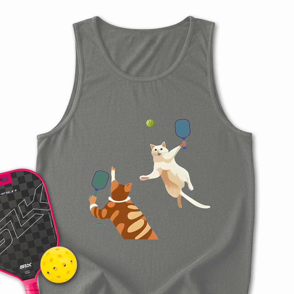 Cats Playing Pickleball Tank Top - Picklechillz