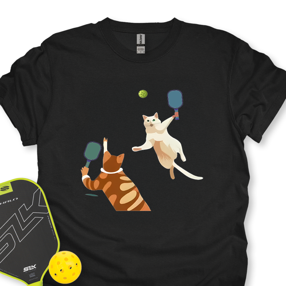 Cats Playing Pickleball Unisex T-Shirt - Picklechillz