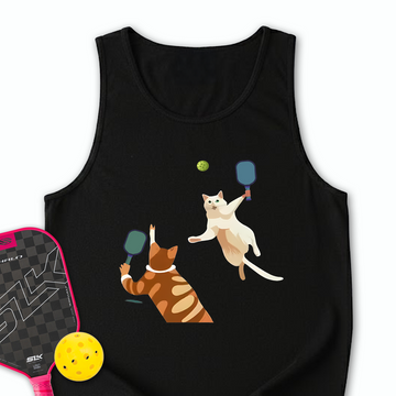 Cats Playing Pickleball Tank Top - Picklechillz