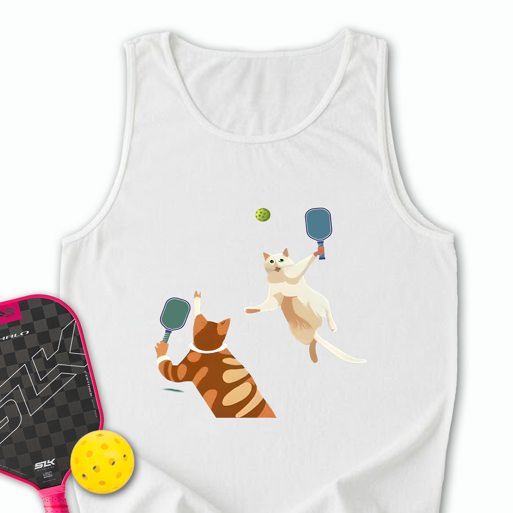 Cats Playing Pickleball Tank Top - Picklechillz
