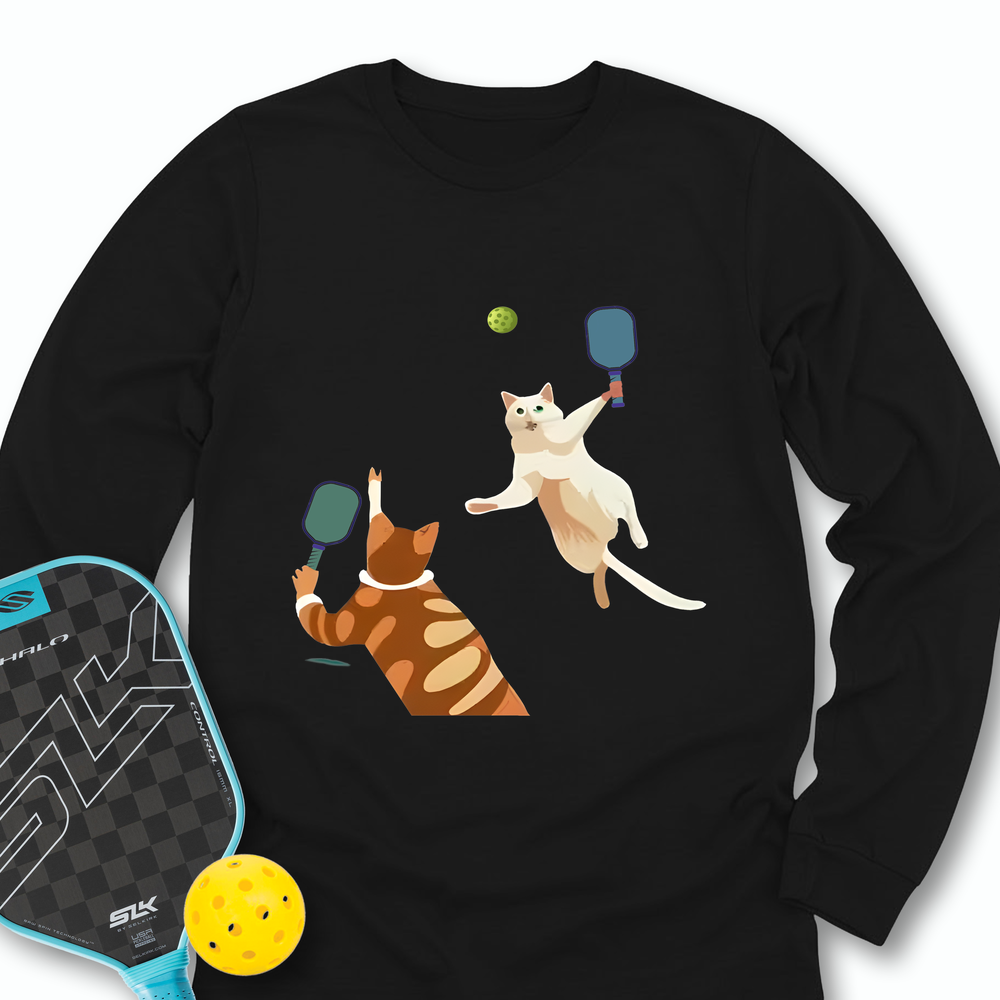 Cats Playing Pickleball Long Sleeve - Picklechillz