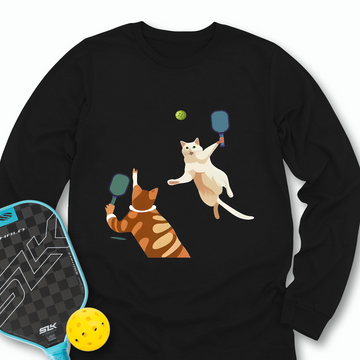 Cats Playing Pickleball Long Sleeve - Picklechillz