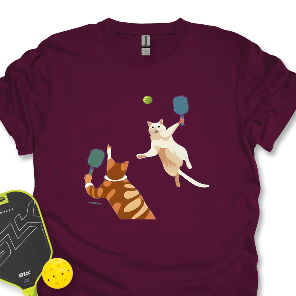 Cats Playing Pickleball Unisex T-Shirt - Picklechillz
