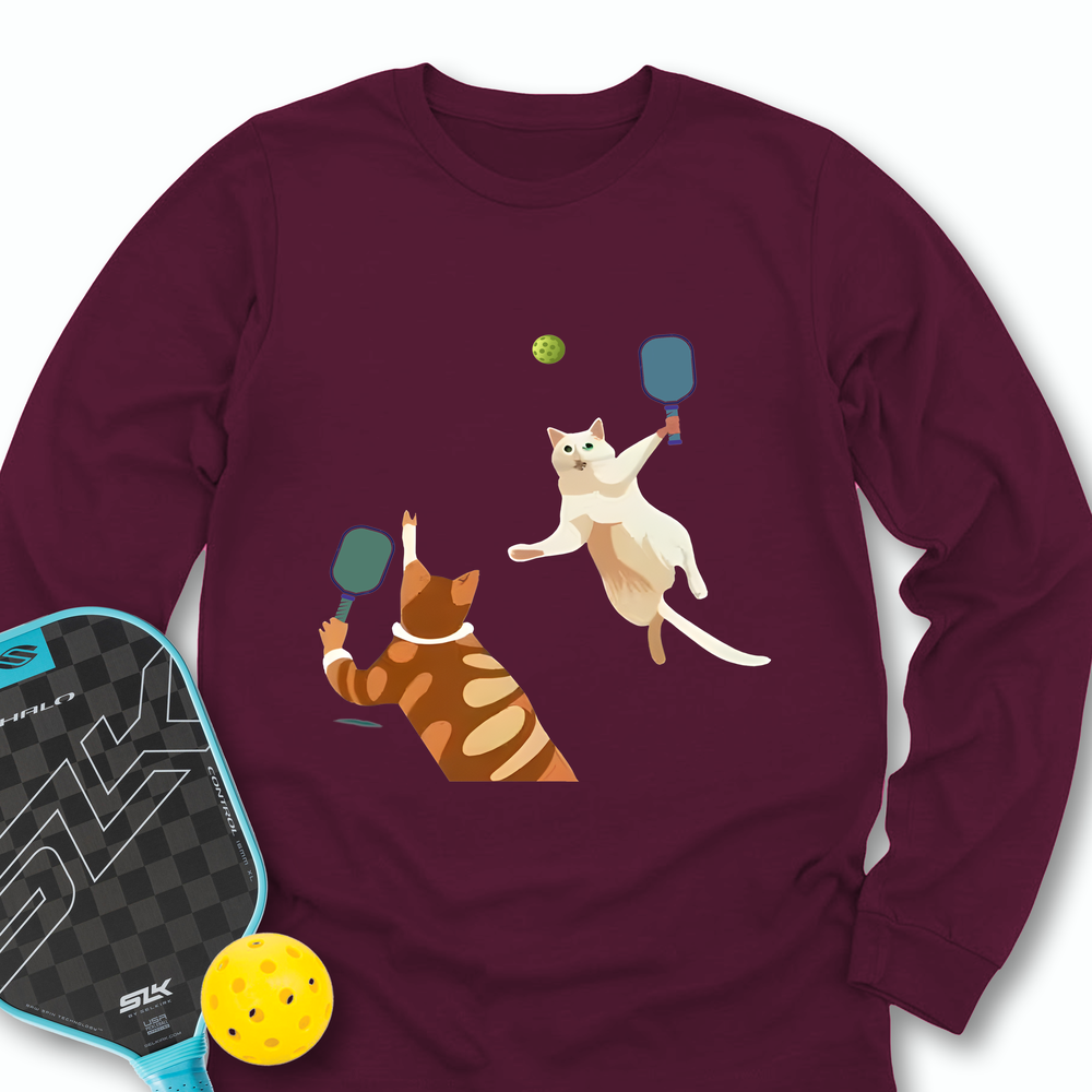 Cats Playing Pickleball Long Sleeve - Picklechillz