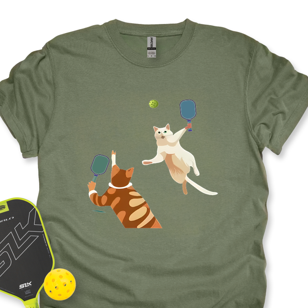 Cats Playing Pickleball Unisex T-Shirt - Picklechillz