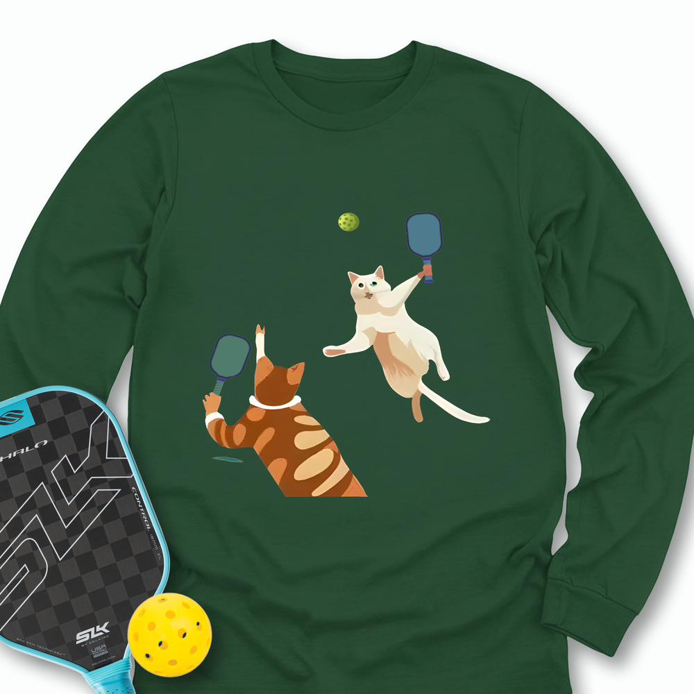 Cats Playing Pickleball Long Sleeve - Picklechillz
