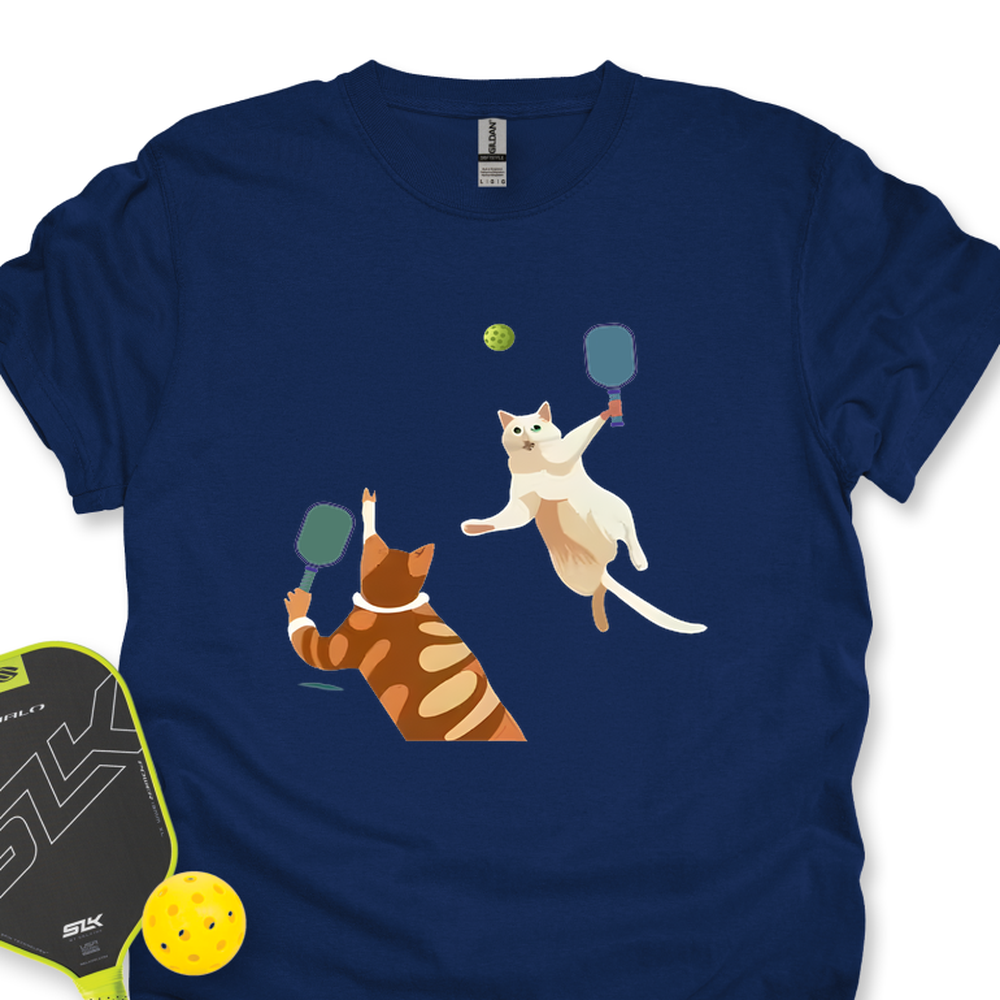 Cats Playing Pickleball Unisex T-Shirt - Picklechillz