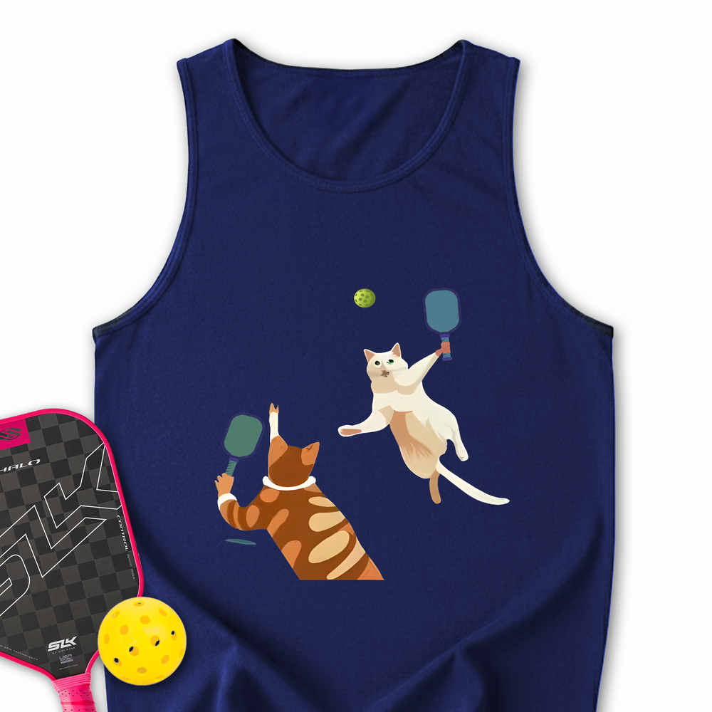 Cats Playing Pickleball Tank Top - Picklechillz