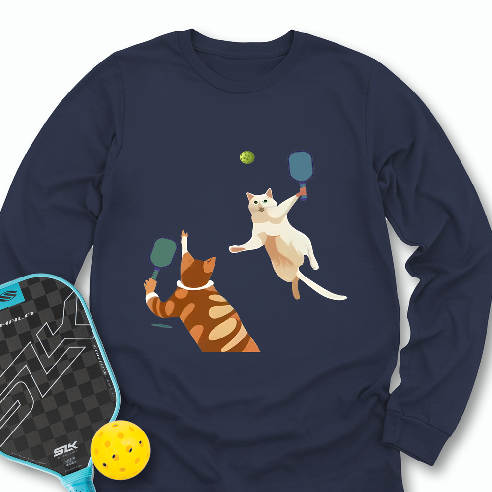 Cats Playing Pickleball Long Sleeve - Picklechillz