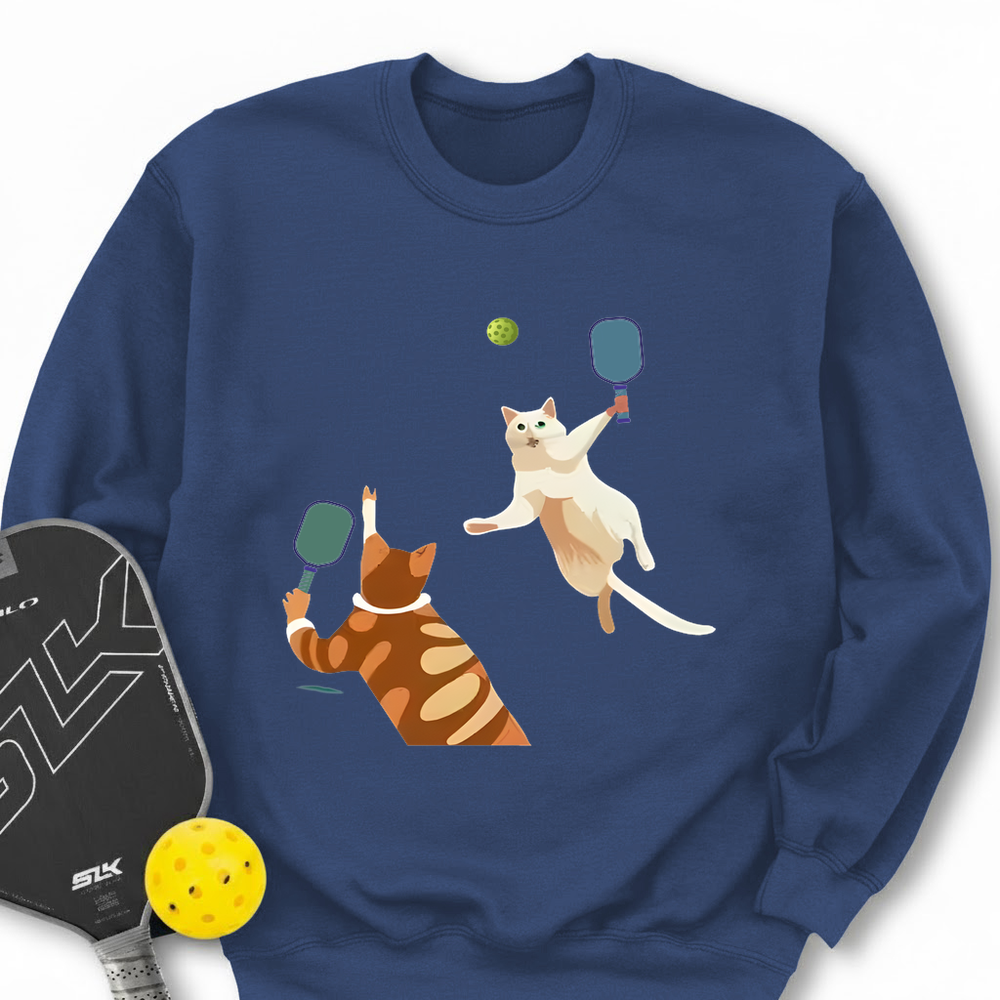 Cats Playing Pickleball Sweatshirt - Picklechillz