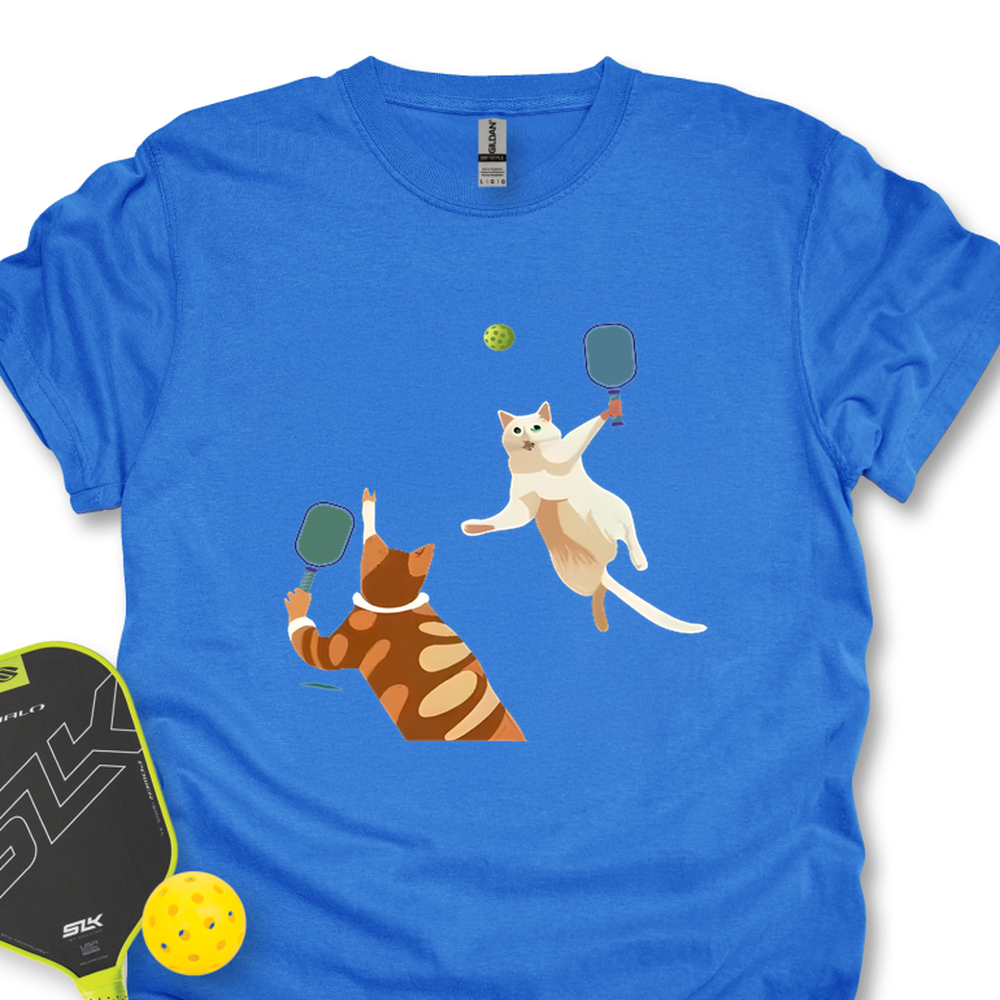 Cats Playing Pickleball Unisex T-Shirt - Picklechillz