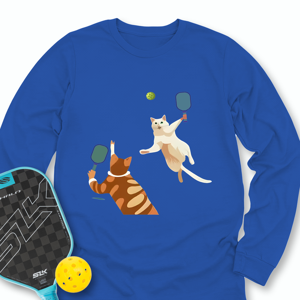 Cats Playing Pickleball Long Sleeve - Picklechillz